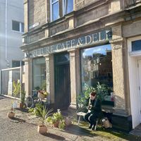 Waiting outside for a table   at Culture - Cafe & Deli in Inverness