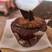 Chocolate Blueberry muffin at Emporio Andino in San Pedro De Atacama