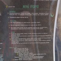 Vegan menu at Dashi  in Buenos Aires