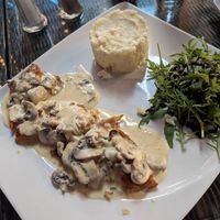 Vegan chicken cream (Huera) at Shakespeare and Co - Marina Mall in Dubai
