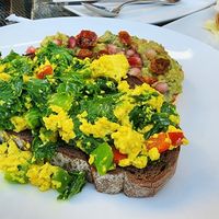 Tofu-Kale scramble and Avocado at Shakespeare and Co - Marina Mall in Dubai