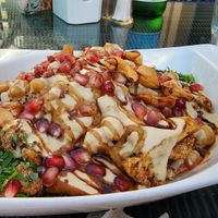 Hummus and Cauliflower Tahini Fatta - Winner!!! at Shakespeare and Co - Marina Mall in Dubai