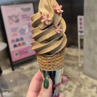 Earl grey tea ice-cream in a cone. at Ice Gyaru - 霜淇淋專門店 in Taipei