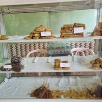 Deli selection at Pat's Vegetarian Health Food Center in Accra