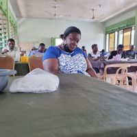 Inside at Pat's Vegetarian Health Food Center in Accra