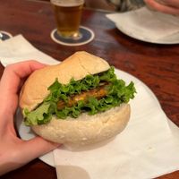 Vegan burger  at Britannia Pub in Genoa