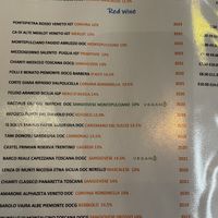 Vegan wines marked clearly  at Shardana in Guildford