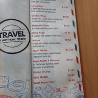 They have 4-5 vegan options. at Travellers Cafe Bar in St Pauls Bay