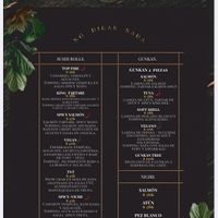 Page 2 of food menu  at NDN Rooftop in Medellin