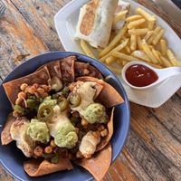 Vegan nachos and wrap  at CocoLatte in El Valle De Anton