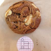 Biscoff & White Choc Cookie $8.00 at Harrow and Harvest Cafe in Lilydale