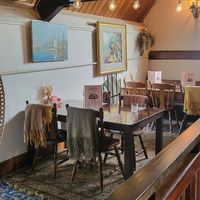 Love the vintage vibe here at Harrow and Harvest Cafe in Lilydale