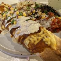 A closer look at the vegan enchiladas I savoured.  at Tres Mexican in Seaford