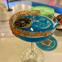Blue Mezcal Magarita   at Tres Mexican in Seaford