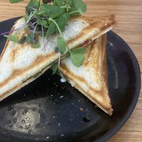 Veganised Mediterranean jaffel  at Virgo Espresso in Frankston