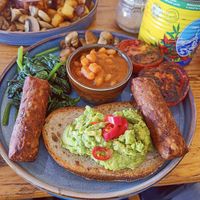 Vegan bake-up breakfast at HOB in South West London