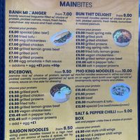 One side of the menu...  at Ben Tre Vietnamese Cafe in South East London