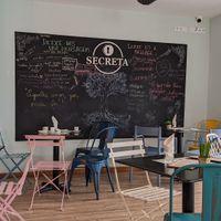 Chalk board instead, inviting fingers to leave Abby comments 😀 at O Secreta in Machico