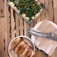 Delicious green plate,  veganised with yoghurt at Kamu Koffiebar in Breda