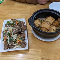 Salad with mock Beef and pineapple tofu at Nhà Hàng Chay Hoa Lư - Loving Hut in Ninh Binh