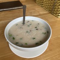 Mushroom porridge. SO GOOD. sounds and looks debatable but don’t judge a book by it’s cover!!  at Nhà Hàng Chay Hoa Lư - Loving Hut in Ninh Binh