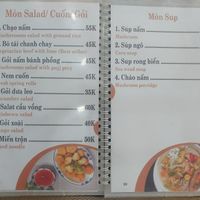 Menu at Nhà Hàng Chay Hoa Lư - Loving Hut in Ninh Binh