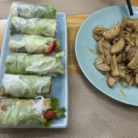 Fresh Spring Rolls and Mushrooms with Lemongrass   at Nhà Hàng Chay Hoa Lư - Loving Hut in Ninh Binh