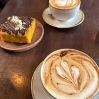 Carrot cake and cappuccino were good at Toca Tapioca House in Dublin