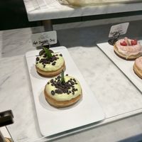 Mint chocolate chip donut  at Cloudy Donut Co in Brooklyn