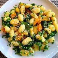 Gnocchi with butternut pumpkin and spinach at Herzstück in Neuss