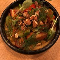 Part of the 10 course vegan menu at Restaurant Nögen in Aarhus