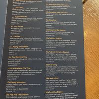 Vegan menu!  at Thai Food House in Gothenburg