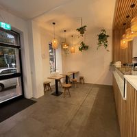 Part of the inside seating  at Boho Bowls in Graz