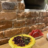 Masala soup with dried beets and pumpkin seeds  at Soup Culture in Krakow