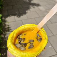 Garam Masala Suppe mit Kürbiskerne at Soup Culture in Krakow