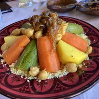 Vegan couscous   at  Bilmos in Chefchaouen