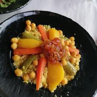 vegan couscous at  Bilmos in Chefchaouen