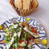 Salade Marocaine extra (45 dh) at  Bilmos in Chefchaouen