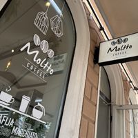 Outside  at Moltto Coffee in Riga