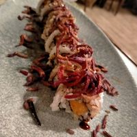 Gambero veg fritto e patata dolce at Sushi Meshi in Carrara