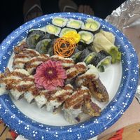 Sweet potato rolls no Mayo, avocado roll, cucumber and avocado roll   at Kauai Sushi Station in Lihue