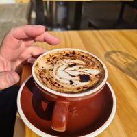 Soy cap at Migrant Coffee in West Footscray