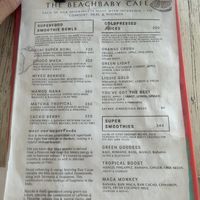 Menu april  at The Beachbaby Cafe in Siargao