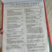 Menu april  at The Beachbaby Cafe in Siargao