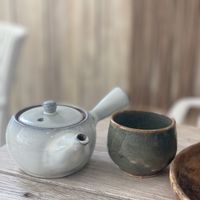 Hot Tea in traditional tea pot  at The Beachbaby Cafe in Siargao