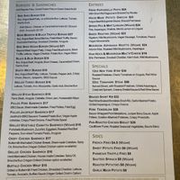 Main menu  at BikeShed Motorcycle Company in Los Angeles