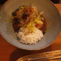 Organic todu in tomato sauce and rice at Dong Do Restaurant in Berlin