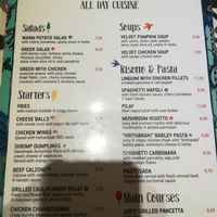 Menu at 626 All Day Lounge & City Garden in Crete