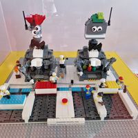 Lego robots deliver your food. at Mini Chef in Billund