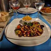 Sauteef Veggies with couscous. at Farolim in Santa Maria